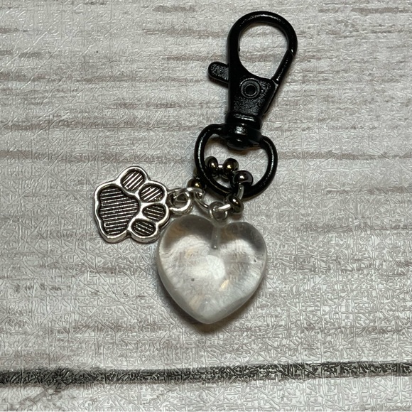 CCO REDUCED Clear Quartz Crystal Pet Charm Or Keychain Or Purse Toggle - Picture 4 of 10